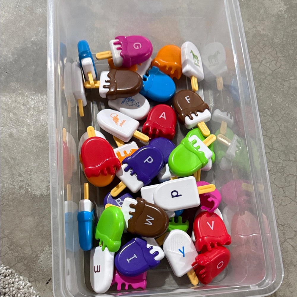 Colorful Alphabet Popsicle Toys